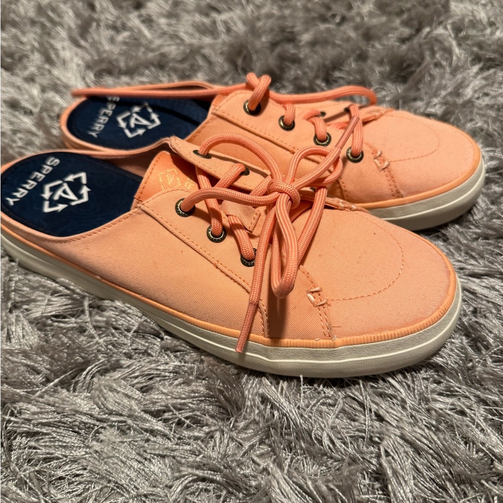 Sperry Coral Canvas Sneakers